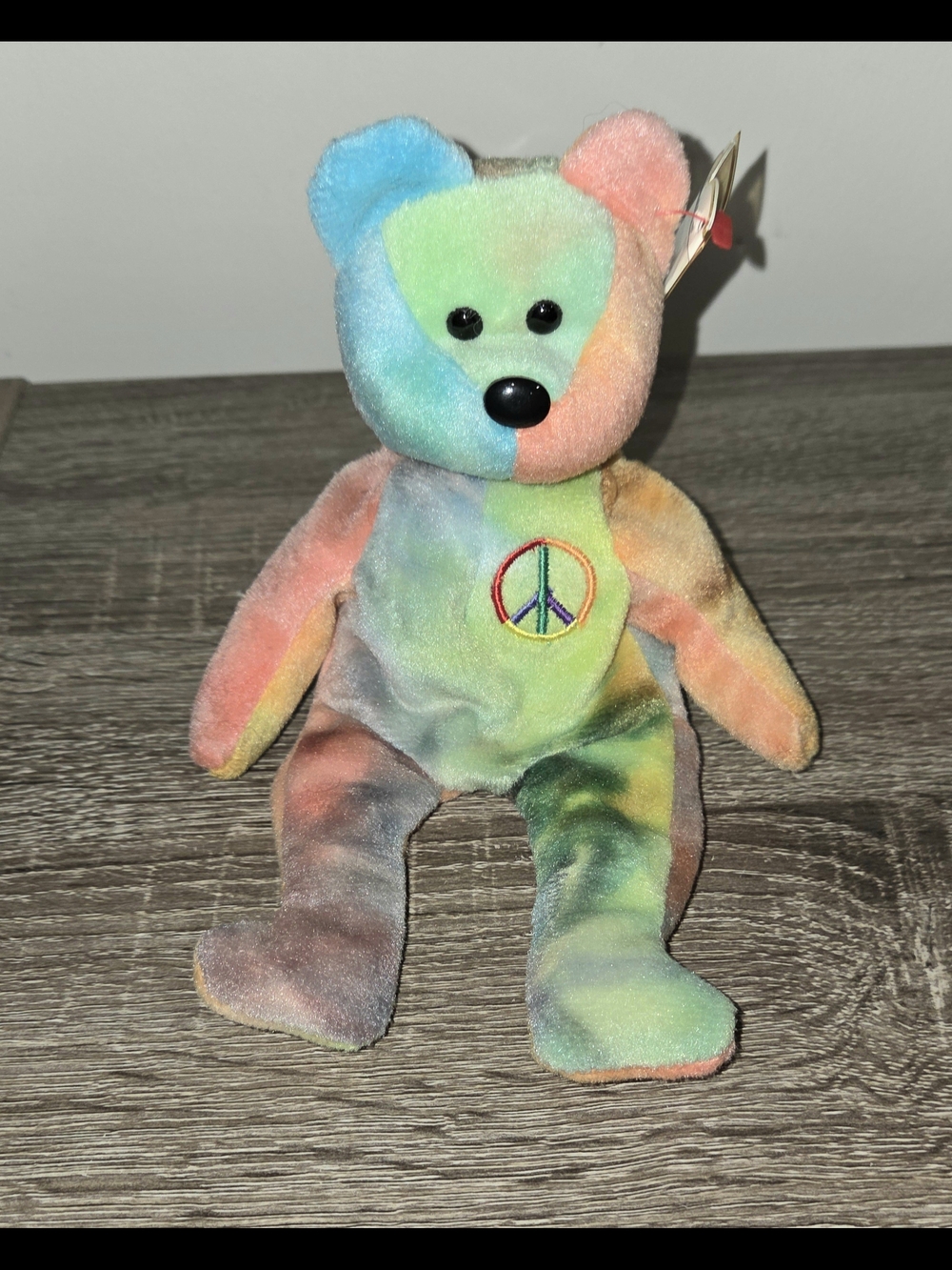 Ty Peace Bear 1996 Vintage Beanie Baby Collectible.